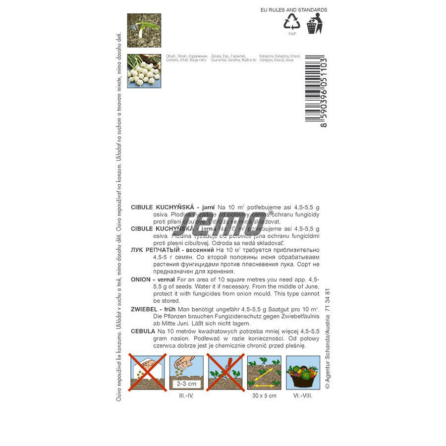 Cibuľa jarná POMPEI 1,6 g SEMO popis