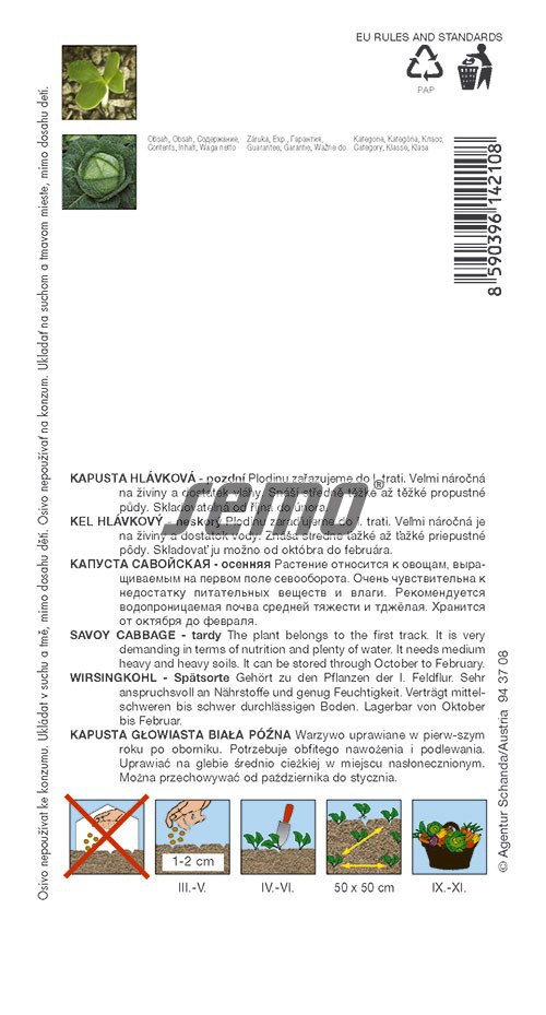 Kel hlávkový VERTUS 2 1 g SEMO popis