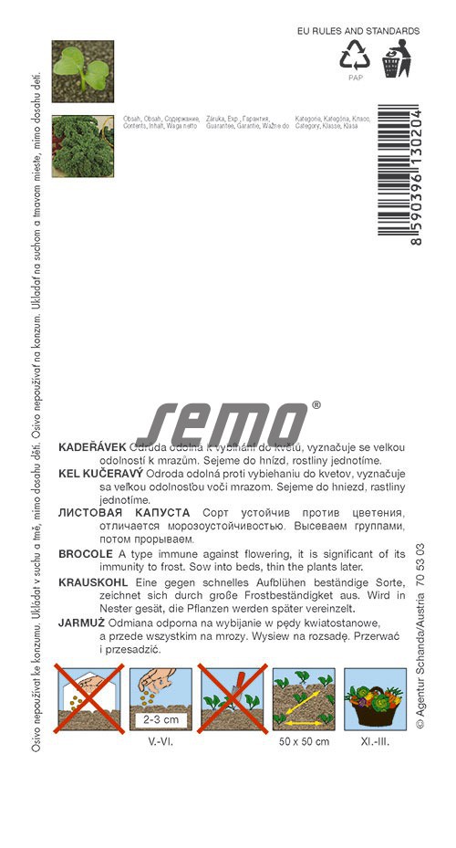 Kel kučeravý HALBHOHER GRUNER KRAUSER 1 g SEMO popis