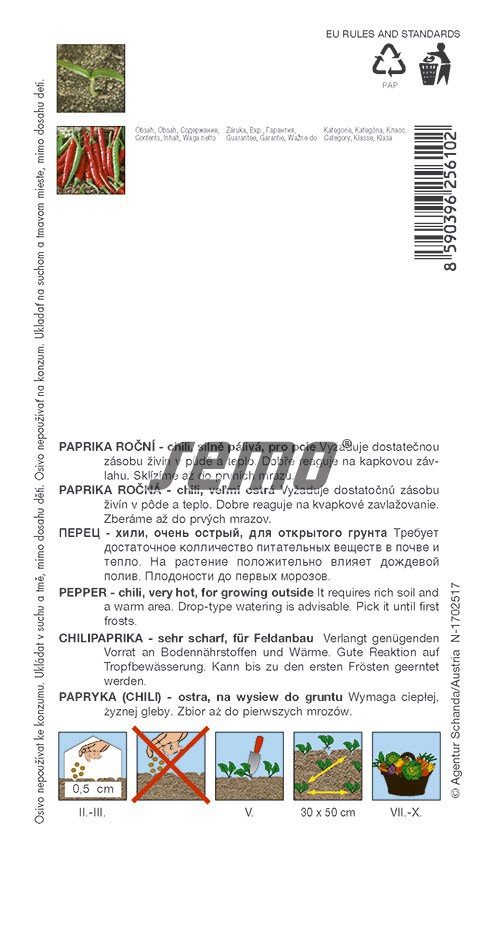 Paprika štiplavá DAMIÁN 0,4 g SEMO popis