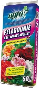 AGRO Substrát na muškáty a iné balkónové kvety 50l