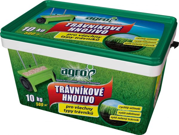 AGRO Trávnikové hnojivo 10kg plastové vedro