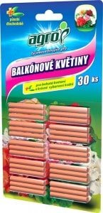 AGRO Tyčinkové hnojivo na balkónové rastliny 30ks