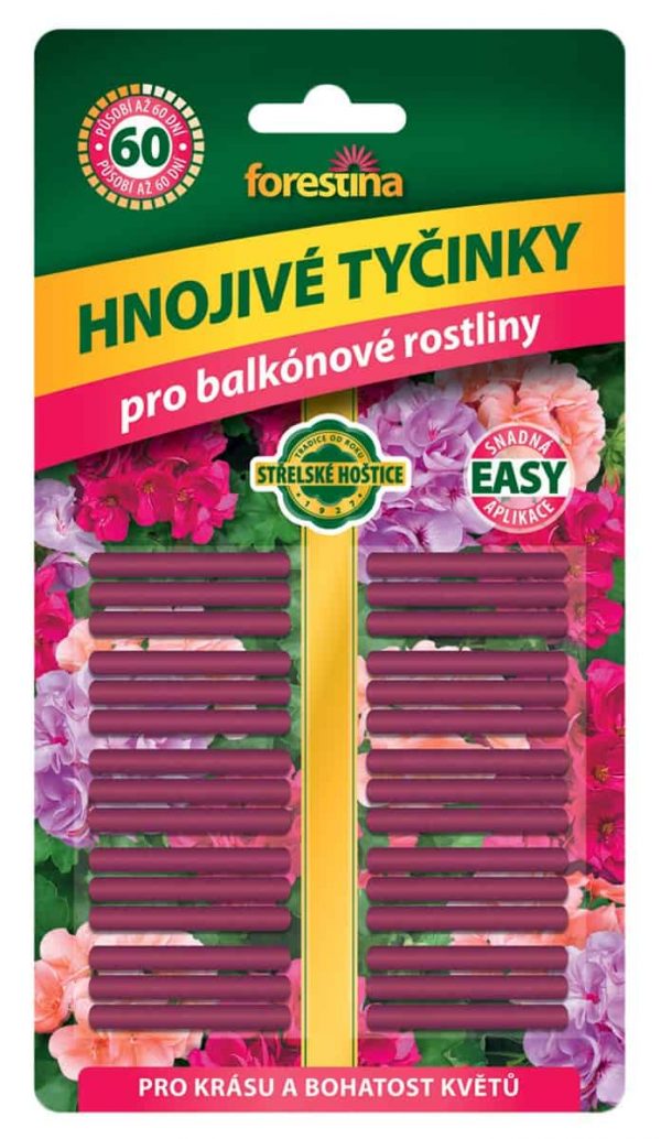 Hnojivé tyčinky pre balkónové kvetiny 30ks