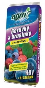 AGRO Substrát na čučoriedky a brusnice 40l zadarmo