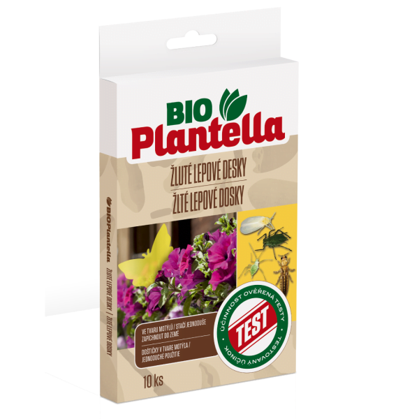 Bio Plantella žlté lepové dosky v tvare motýľa