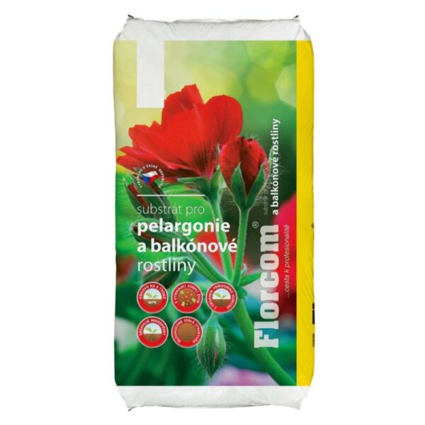 Substrát na muškáty a iné balkónové kvety 10l FLORCOM
