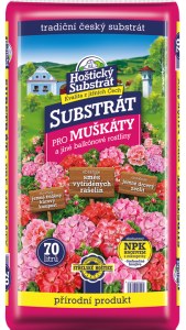 Hoštický substrát na muškáty a balkónové rastliny 70 l