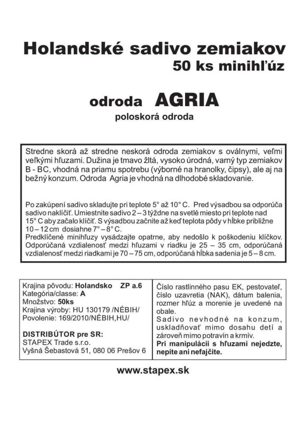 Bio zemiaky stredne neskoré AGRIA žlté 50 ks - Image 3