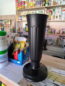 Váza záťažová čierna 32 cm