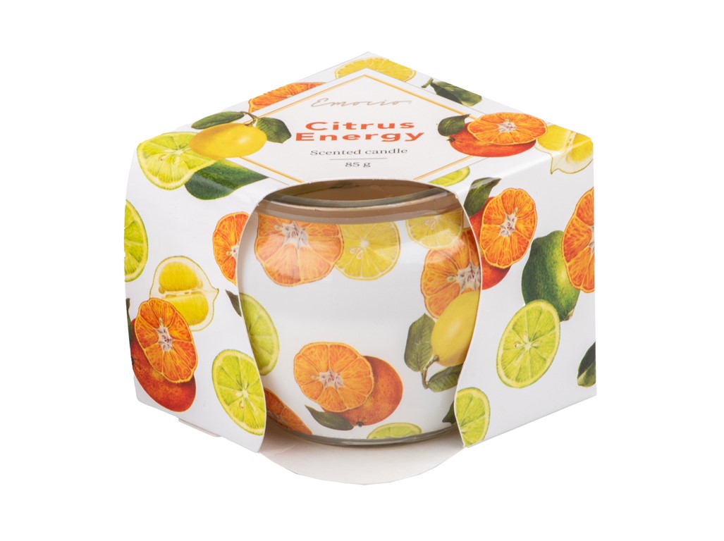 Sviečka vonná Emocio Sklo Dekor 70 x 62 mm Citrus Energy