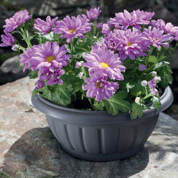 Kvetináč misa VERONA 34 cm antracit detail